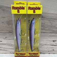 (2) Northland Tackle RUMBLE B 11 4-1/4" - 3/8oz - PURPLE PERCH PUP - FAST SHIP!