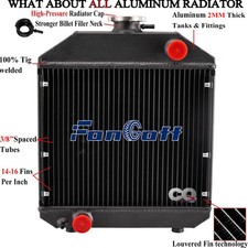 2 Row Aluminum Radiator For Yanmar Tractor YM1700 YM240 YM2000 124460-445012,NEW