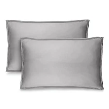 Premium 1800 Ultra-Soft Microfiber Pillow Sham Covers (Set of 2) by Bare Home