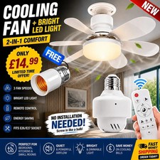 30W LED Ceiling Fan Light ,Remote Control 3 Speeds, Dimmable FREE B22 Adapter UK