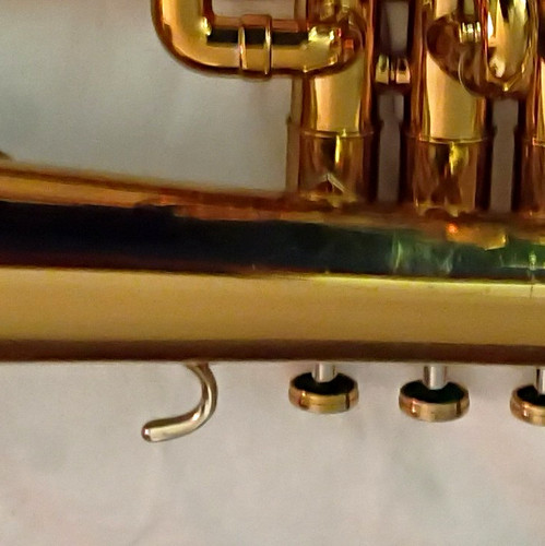 Getzen Gold Trumpet Valve Section 3-Valve Piston with Finger Hook
