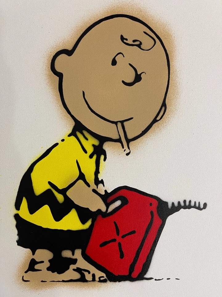 Banksy Rare Large Dismaland Painting 2015 with  paperwork - Image 2 of 4