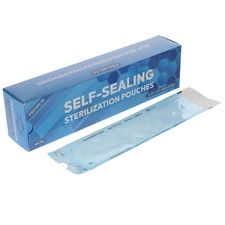 House Brand Dentistry 100521 Self-Sealing Sterilization Pouches 2.75"x10" 200/Bx