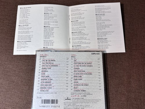 J.J. CALE Naturally + Really JAPAN 2 in 1 CD 33PD-425 w/ PS BOOKLET 1988 issue - Picture 3 of 10