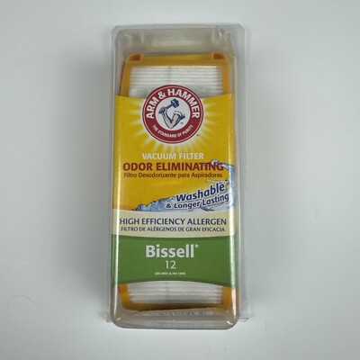 Bissell 12 Hepa Arm & Hammer Odor Eliminating Washable Vacuum Filters 62656G