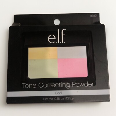 ELF Tone Correcting Powder Compact Pink Blue Yellow Green #83801 COOL New/Sealed