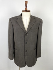 Balmain Paris Brown Tree Button Formal Classic Men's Blazer Jacket Sz 40