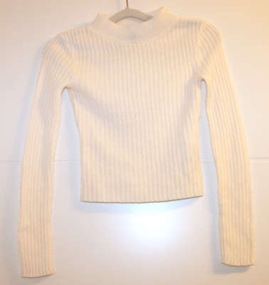 Divided H&M Damen Strick Pullover Gr. XXS creme langarm wie neu!