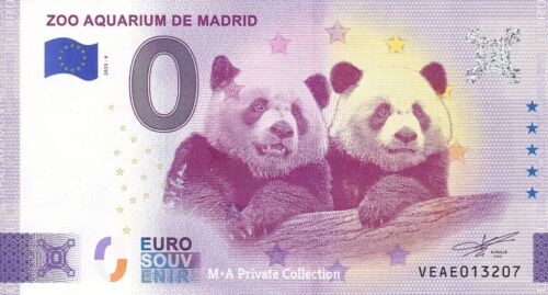 Banknot 0 euro HISZPANIA - ZOO AQUARIUM DE MADRID Pandy VEAE-2023-6 - Zdjęcie 1 z 1