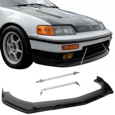 Front Bumper Lip Spoiler Splitter Kits Strut Rods For 90-91 Honda Crx Si Cs Front Bumper Lip Spoiler Splitter Kits Strut Rods For 90-91 Honda Crx Si Cs