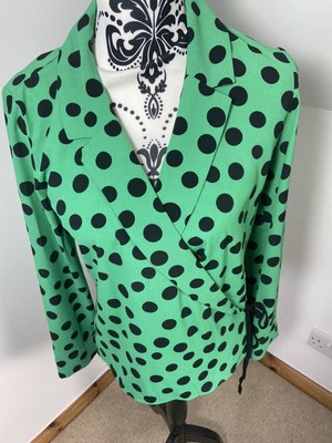 green polka dot top zara