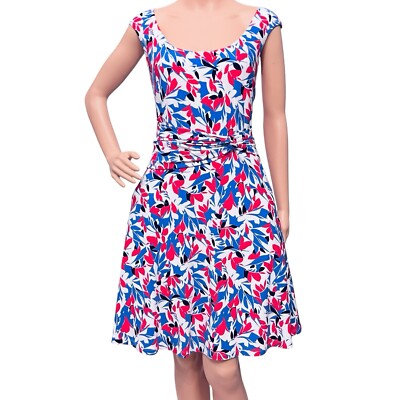 ralph lauren floral fit and flare dress Floral Linen Sleeveless Midi Dress