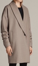 All Saints Kenzie Ruchie Camel Coat