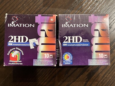 Imation 2HDFloppy Discs 3.5'' 1.44 MB Diskettes 20 Pack IBM Formatted SEALED!