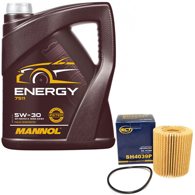 Motoröl Set 5W-30 5 Liter + Ölfilter SH 4039 P für Lexus GS 300h L1 133 KW 181PS