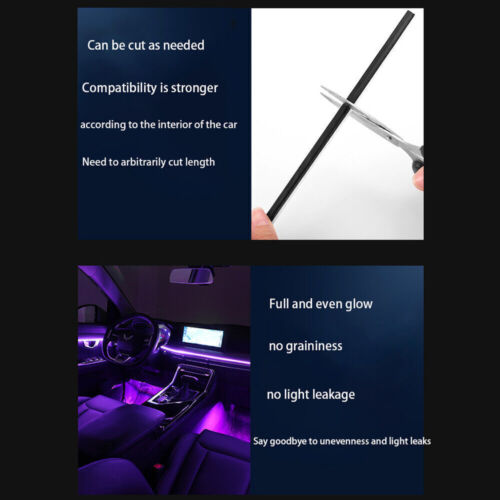 Full 22 RGB In One LED Light Kit Symphony Car Interior Acrylic Ambient Strip APP - Picture 41 of 41