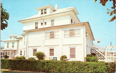 Evergreens Motel, North Wildwood New Jersey- c1950s Chrome Postcard