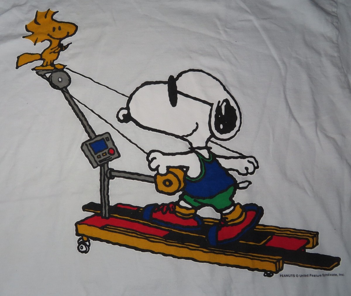 Vintage Peanuts Label - SNOOPY & WOODSTOCK EXERCISING TREADMILL