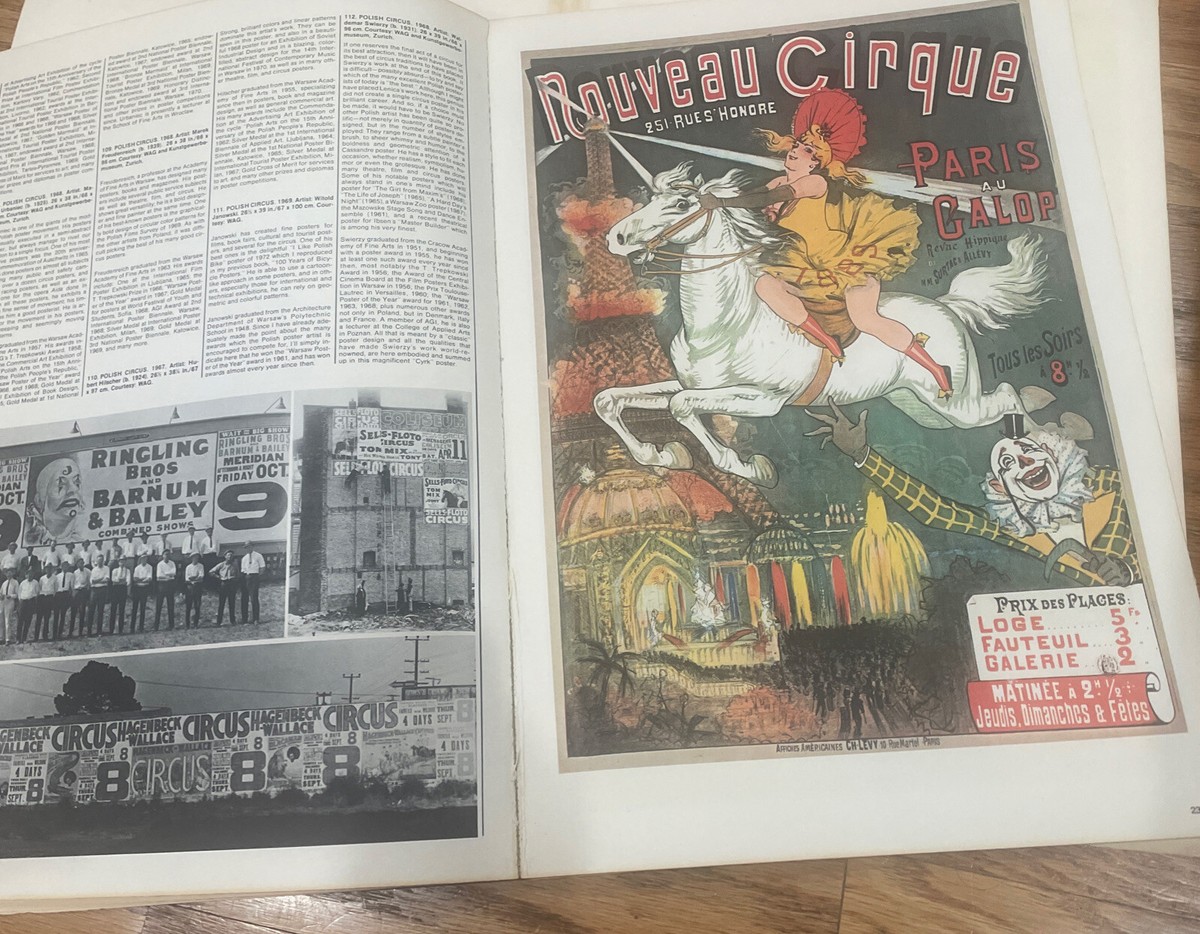 Circus Posters 100 Years - Book by Rennert 1974 First Edition