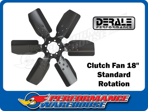 Derale 20" Standard Rotation Clutch Fan Black 17120 - Picture 1 of 2