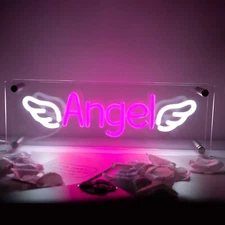 Angel Neon Light Box USB LED Neon Sign Box For Party Bar Table Decoration