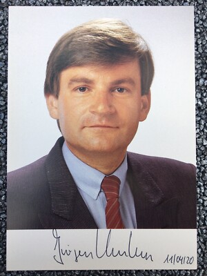 Handsignierte Autogrammkarte PROF. DR. JÜRGEN MORLOK Deutscher Politiker a.D. #2