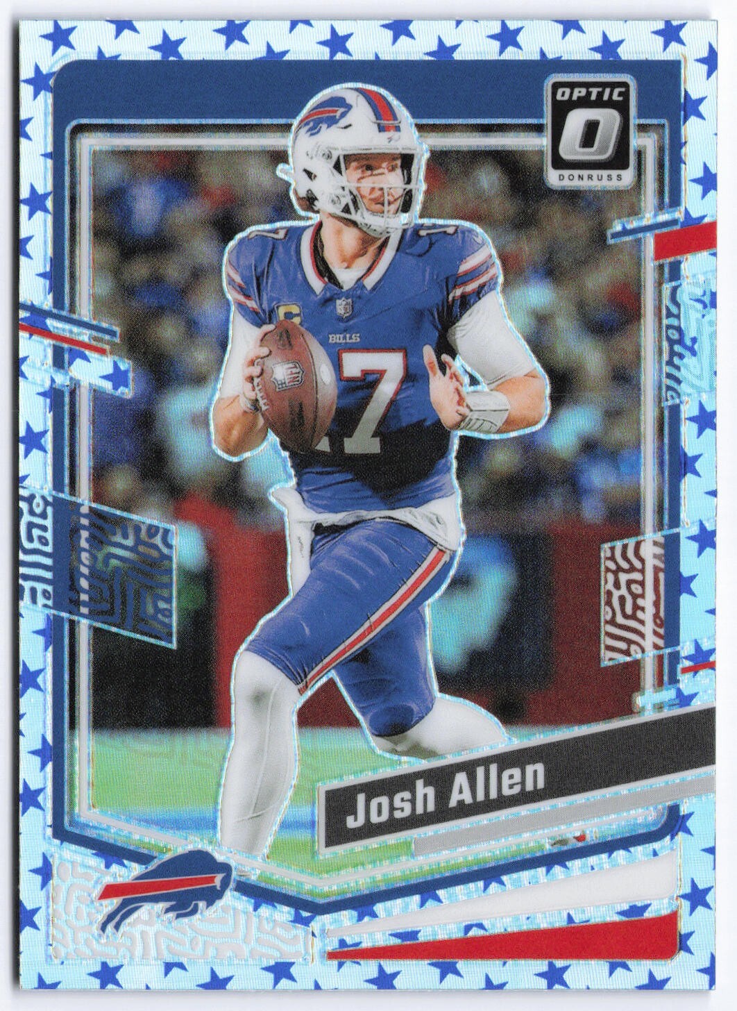 JOSH ALLEN 2023 DONRUSS OPTIC #22 BLUE STARS PRIZM PARALLEL SP