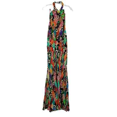 rixo backless dress Dune Silk-Satin Gown in Black