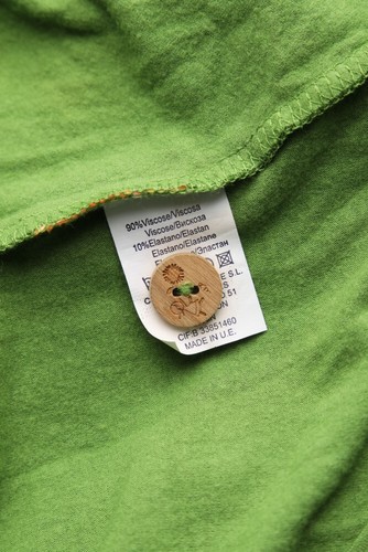 Mamatayoe Tunic Blouse Jersey Embroideries M = XS light green - Foto 4 di 5