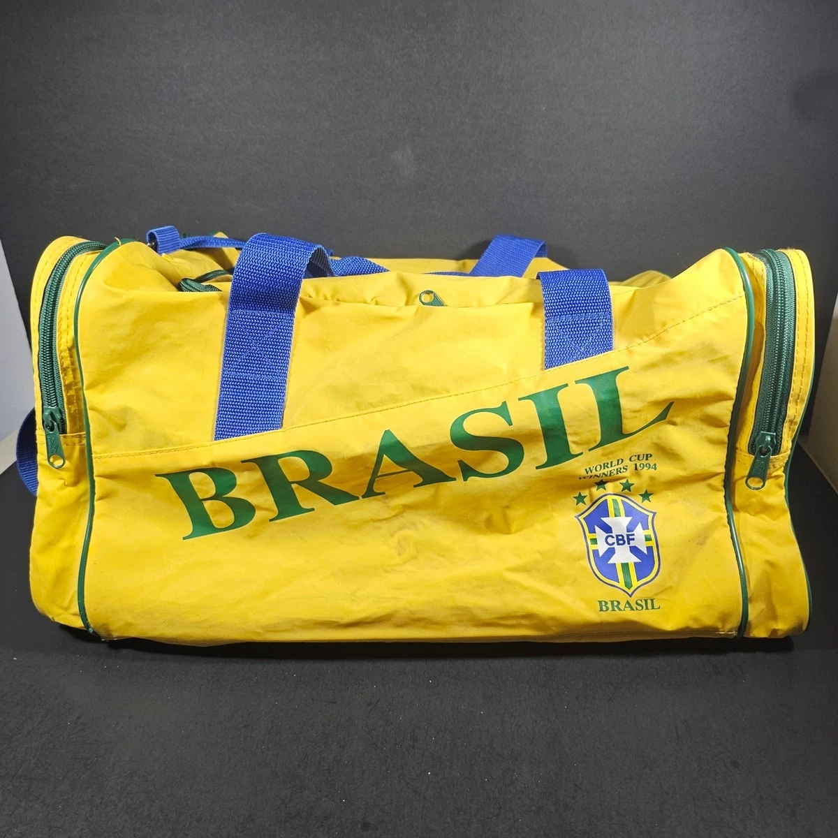 Vintage 1994 Brasil CBF Brazil World Cup Champion Yellow Umbro Bag, Very  Rare