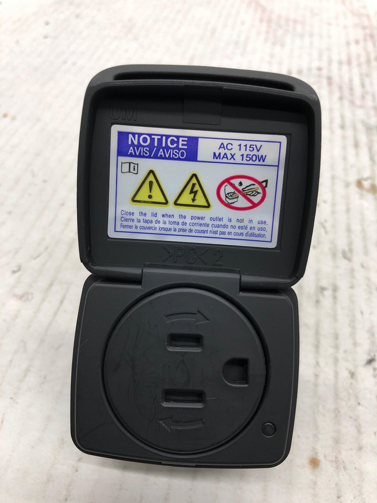 2020-2025 HYUNDAI PALISADE OEM REAR CENTER CONSOLE POWER OUTLET 115V 150W