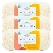 (3 Pack) Lion Brand Yarn 619-098AW Two of Wands: Color Theory Yarn, Ivory