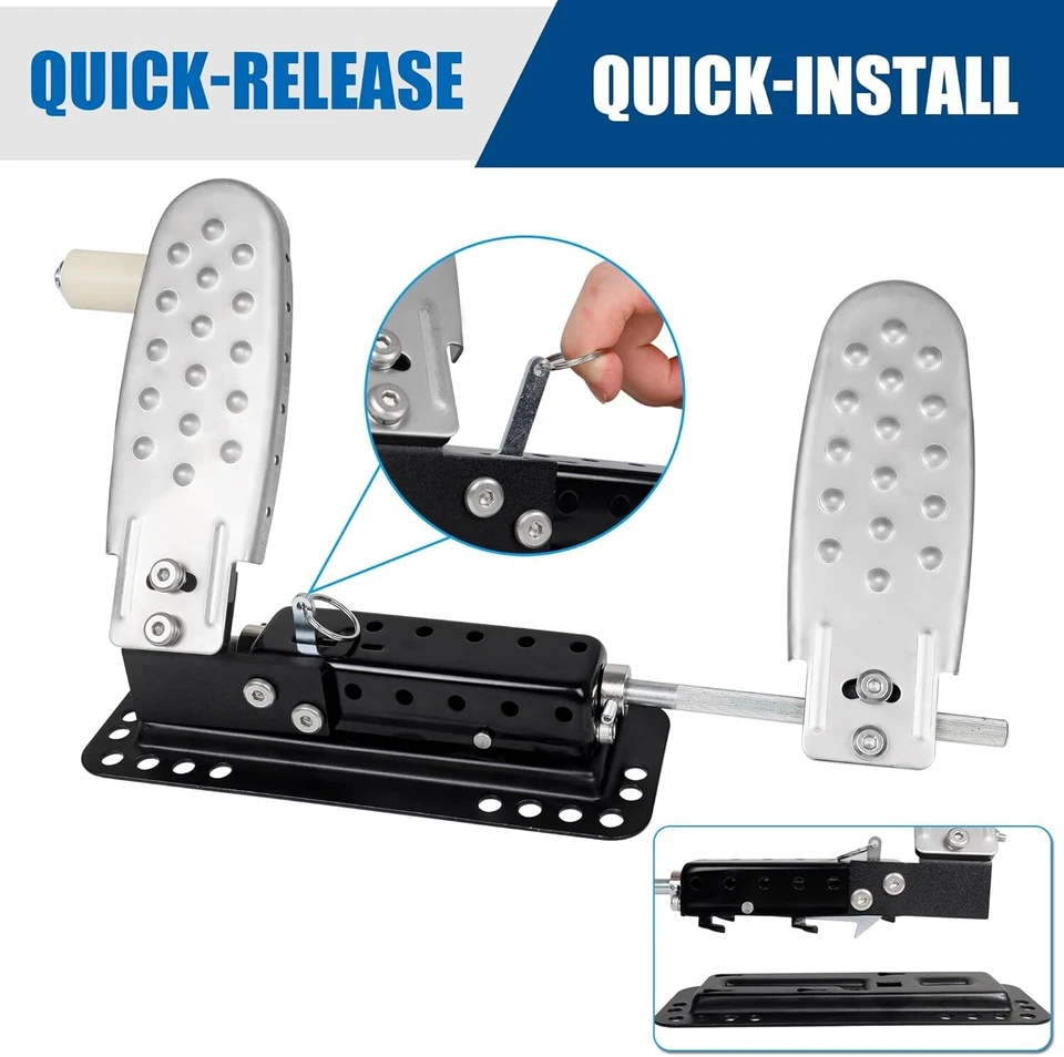 Left Foot Accelerator Pedal for Disabled Drivers, Quick Release, Universal Fit Foto 3 de 4