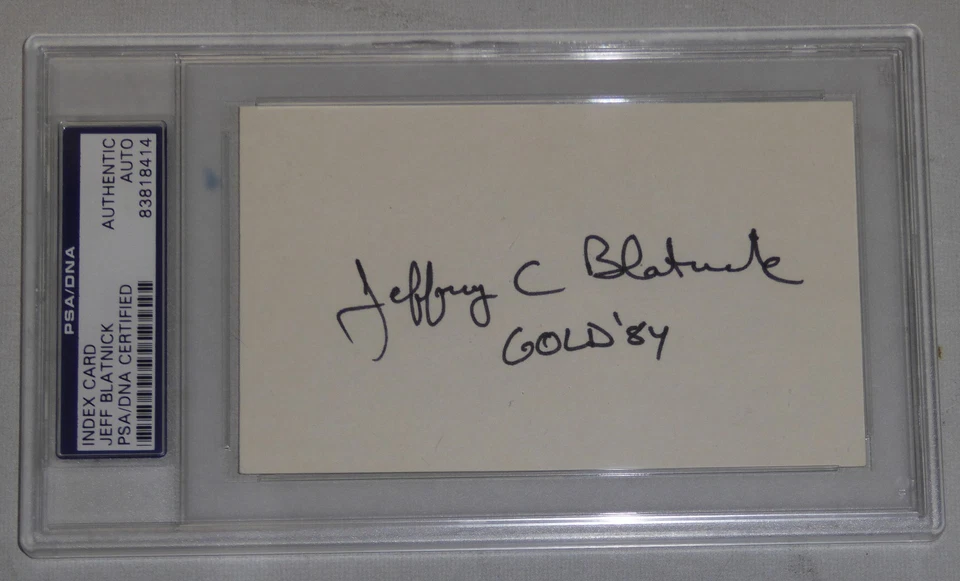 Jeff Blatnick Signed 3x5 Index Card PSA/DNA COA UFC Olympic Wrestling Autograph - Image 2 of 4