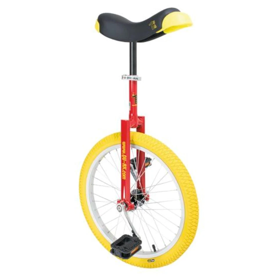 B-Ware QU-AX Einrad Luxus Rot/Gelb 20", rot, Alufelge, Reifen gelb - Bild 1 von 1