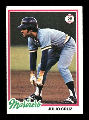 1978 Topps  #687 Julio Cruz signed autograph dec'd, VGEX , bp EAA1 BXCP71
