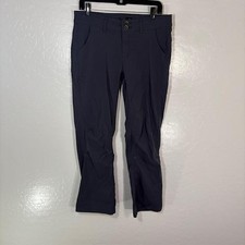 PrAna Pants Womens 8 Gray Bootcut Hiking Travel Stretch Short Inseam Outdoor