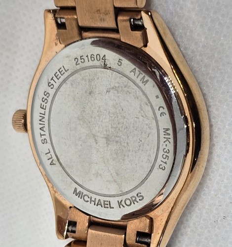 Michael Kors Damenuhr rund roségoldfarbenes Zifferblatt Armband MK-3513 06 - Bild 6 von 6