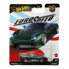 Hot Wheels Premium Automobili Pininfarina Battista Green Euro Speed Creased Card