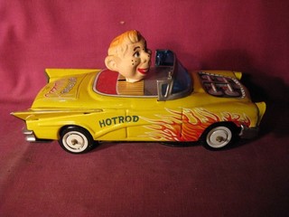 1950's Vintage Howdy Doody Ko (Yoshiya) Tin Hot Rod Car Toy NR