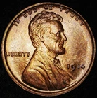 1914-P Lincoln Wheat Cent  Red BU Beautiful Coin!