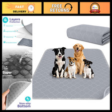 Extra Large Reusable Dog Pee Pads 60" x 48" Waterproof Puppy Playpen Mat