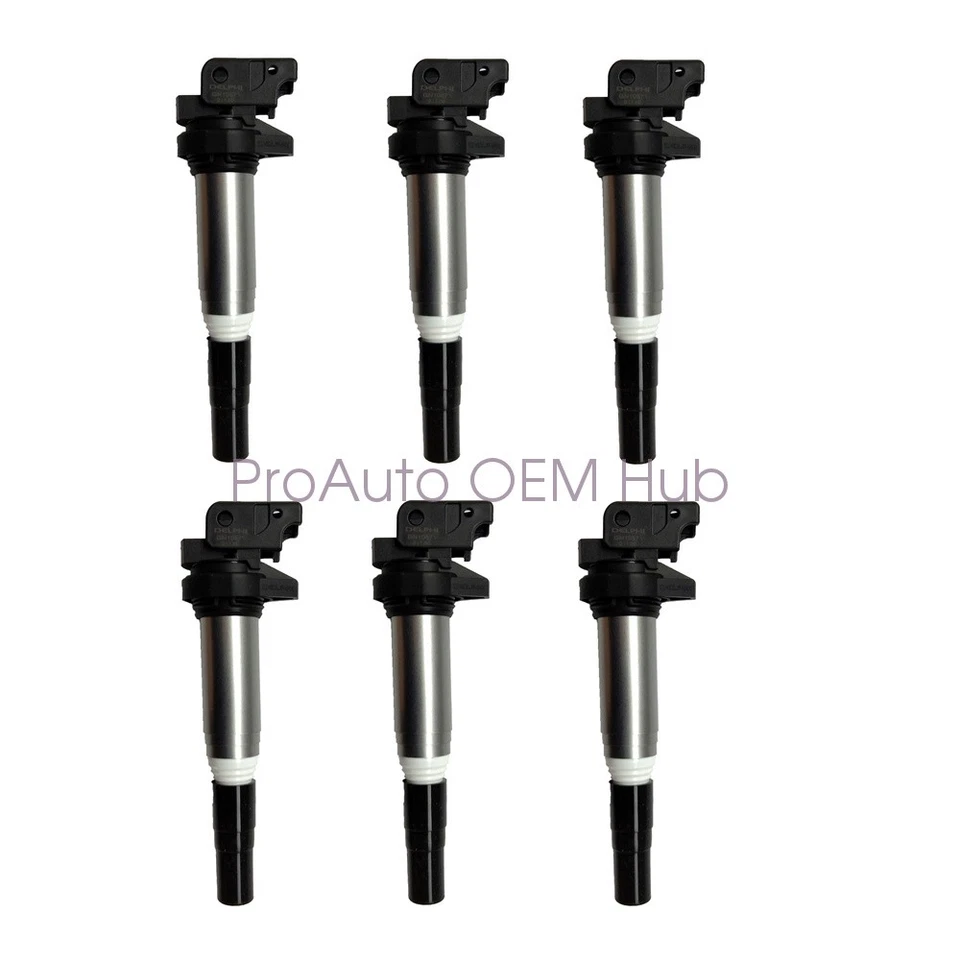 6 pcs OEM Delphi Ignition Coils for BMW 135i 328i 335i 525i 528i X3 X5 X6 Z4 3.0 Foto 2 de 4