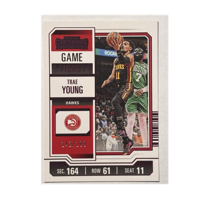 Trae Young 2023-24 Panini Contenders Game Ticket #142/199 Parallel - Sharp/Mint!
