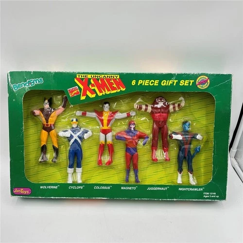 Vintage JusTOYS MARVEL Comics UNCANNY X-MEN BENDEMS 6 Pc Set 1991 #12148