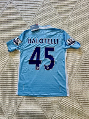 #ad Manchester City 2010 11 Home Jersey – Balotelli “Why Always Me?” Vintage Classic $85.00