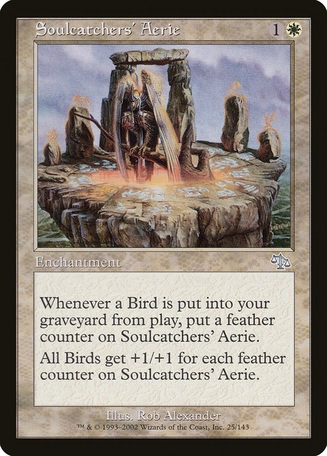 MTG x1 SOULCATCHERS’ AERIE 1x NM Judgment JUD #25 (Free Shipping) EDH Bird Magic