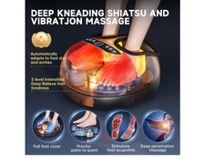 Shiatsu Foot Massager w/ Heat Vibration Deep Kneading Electric Foot Spa Ma
