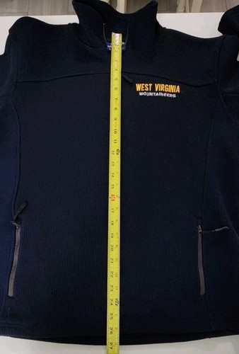 Mens Sz L Campus Heritage West Virginia Mountaineers WVU Blue Pullover 1/4 Zip - Picture 9 of 12