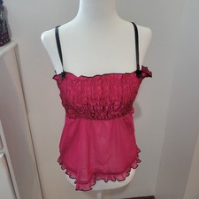 NWT Secret Treasures Pink And Black Slip Lingerie Glam  Small